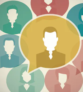 Arte gráfica com homens e mulheres